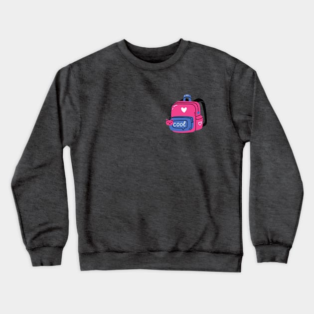 Pink Cool BackPack Crewneck Sweatshirt by TranquilAsana